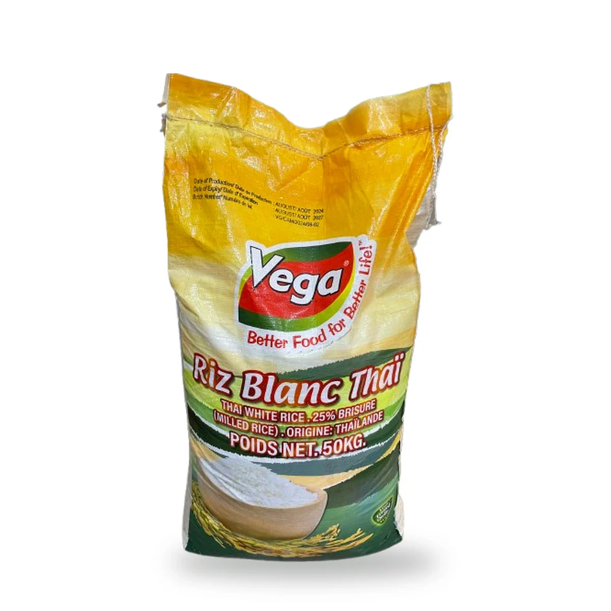 Riz blanc thaï Vega 50 kg